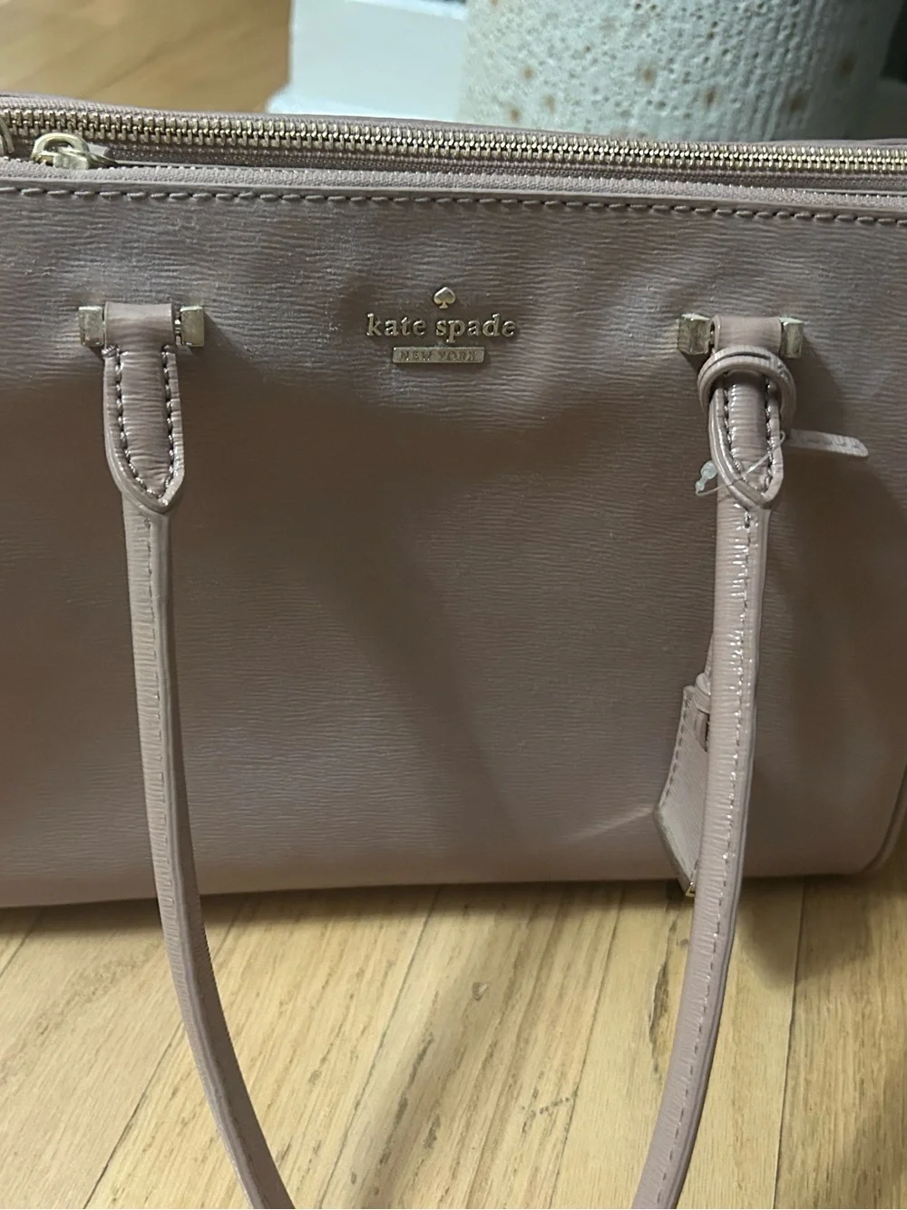 kate spade Blush Pink Leather Shoulder Bag with Gold Hardware